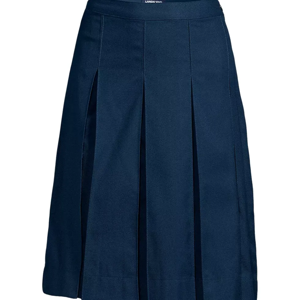 Women's Above the Knee Box Pleat Skirt