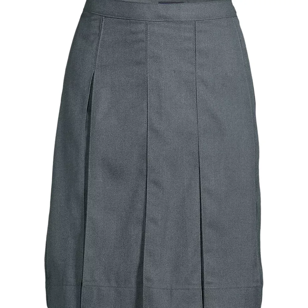 Women's Above the Knee Box Pleat Skirt