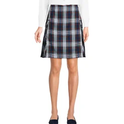 Women's Above the Knee Plaid Side Pleat Skort