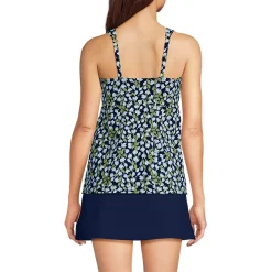 Women's Adjustable Scoop Neck Flutter Tankini Top