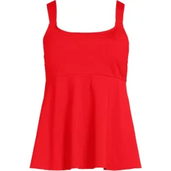 Women's Adjustable Scoop Neck Flutter Tankini Top