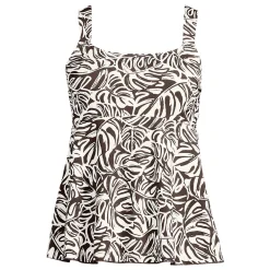 Women's Adjustable Scoop Neck Flutter Tankini Top