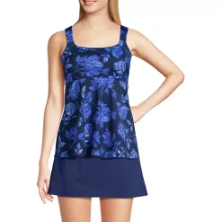 Women's Adjustable Scoop Neck Flutter Tankini Top