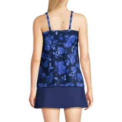 Women's Adjustable Scoop Neck Flutter Tankini Top