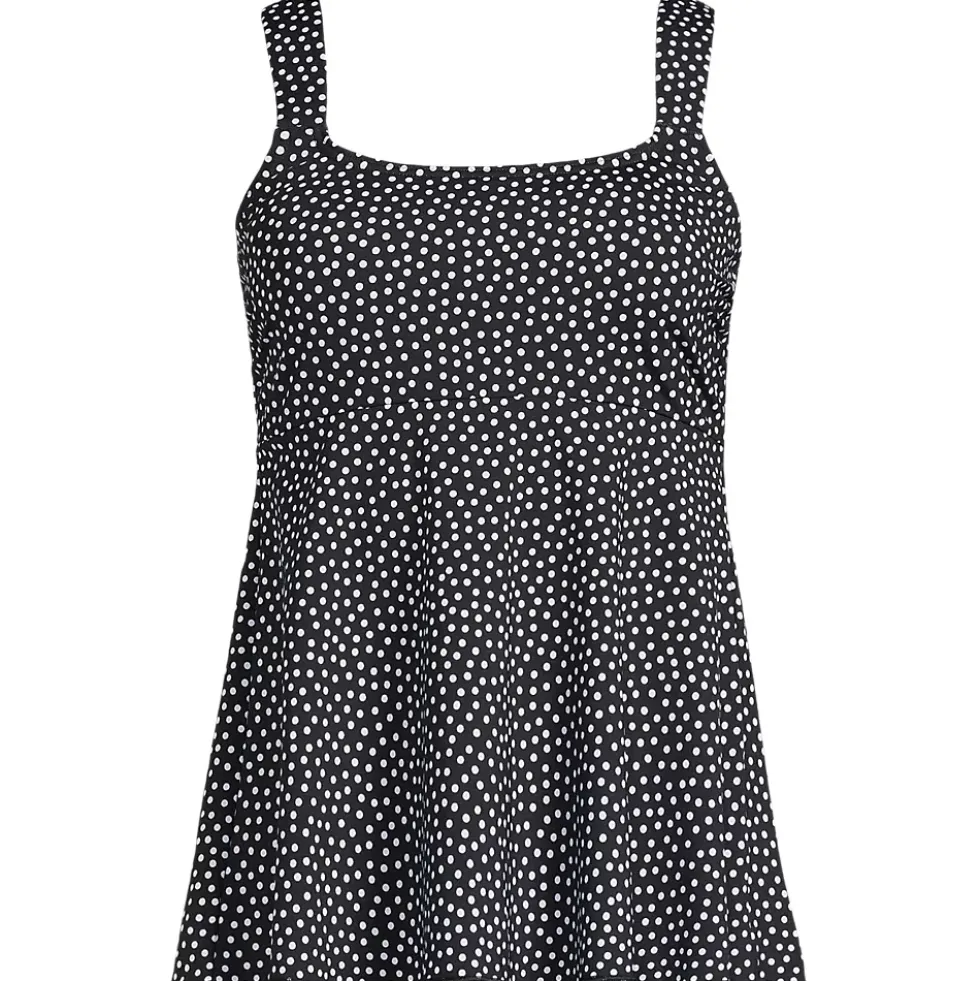 Women's Adjustable Scoop Neck Flutter Tankini Top