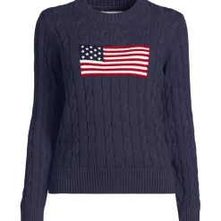 Women's American Flag Drifter Cable Sweater
