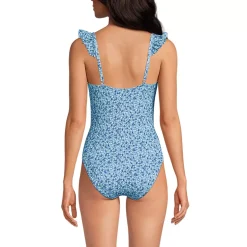 Women's Balconette Ruffle High Leg One Piece Swimsuit