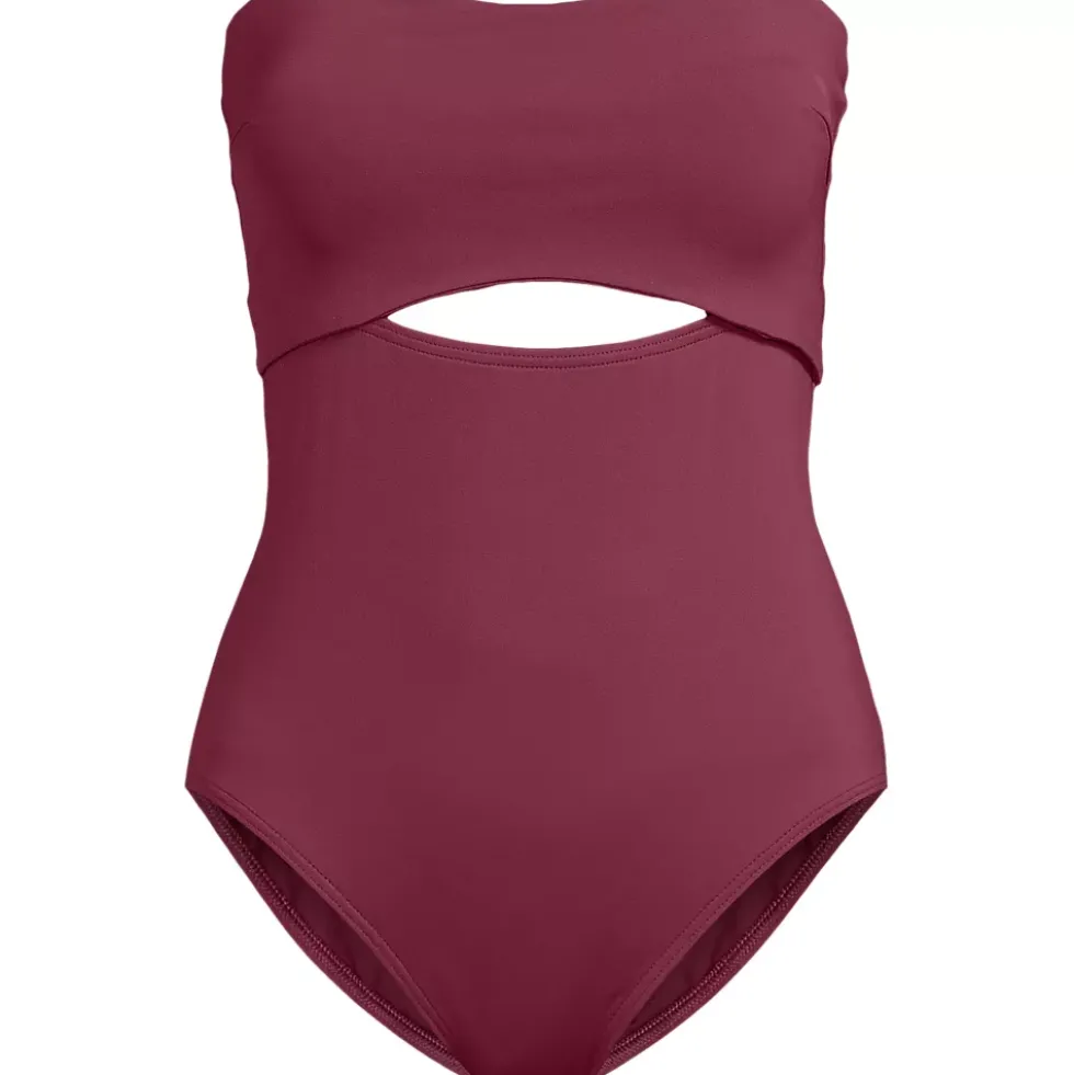 Women's Bandeau Cut Out One Piece
