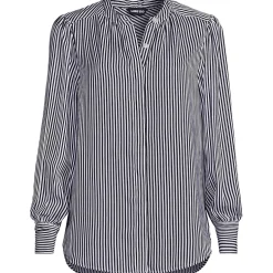 Women's Banded Collar Button Front Shirt