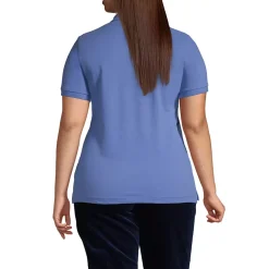 Women's Banded Short Sleeve Fem Fit Mesh Polo