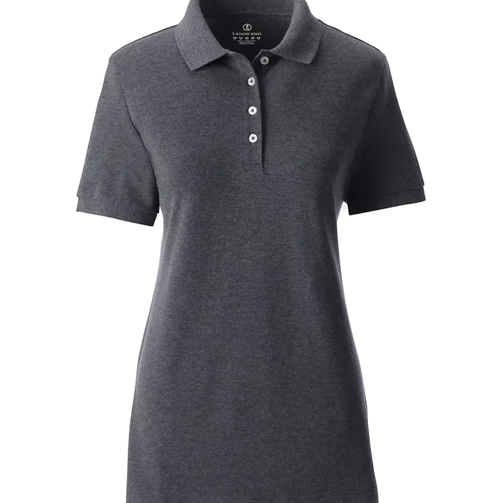 Women's Banded Short Sleeve Fem Fit Mesh Polo