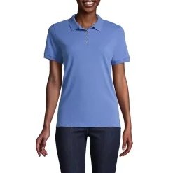Women's Banded Short Sleeve Fem Fit Mesh Polo