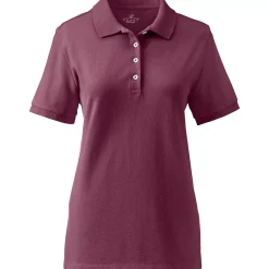 Women's Banded Short Sleeve Fem Fit Mesh Polo