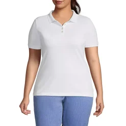 Women's Banded Short Sleeve Fem Fit Mesh Polo