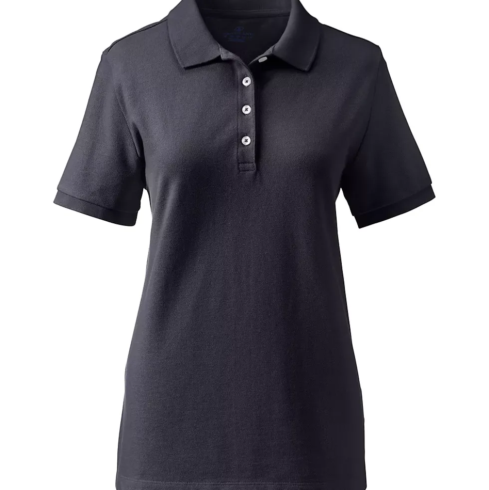 Women's Banded Short Sleeve Fem Fit Mesh Polo