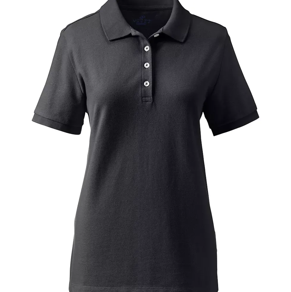 Women's Banded Short Sleeve Fem Fit Mesh Polo