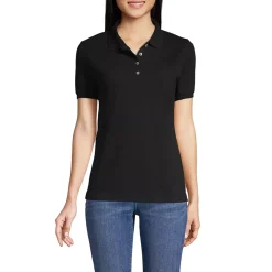 Women's Banded Short Sleeve Fem Fit Mesh Polo
