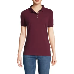 Women's Banded Short Sleeve Fem Fit Mesh Polo
