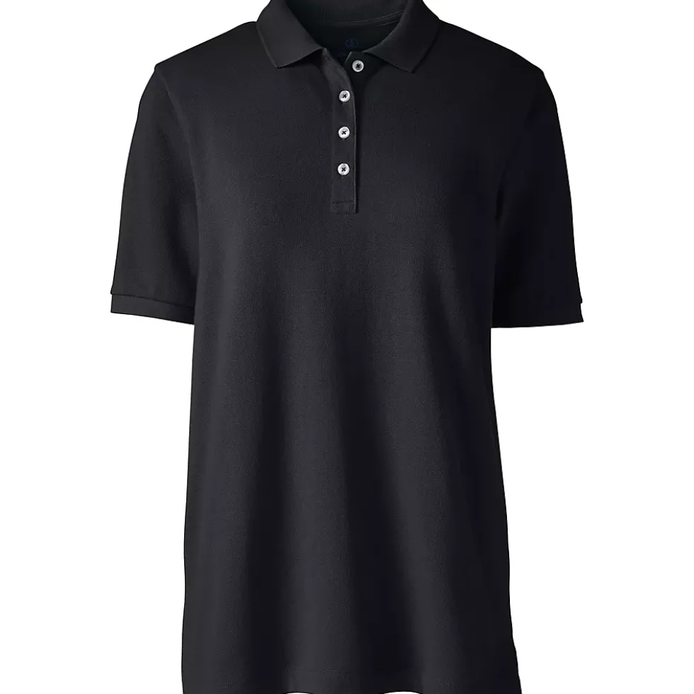 Women's Banded Short Sleeve Mesh Polo