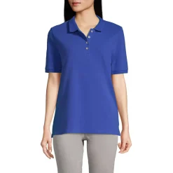 Women's Banded Short Sleeve Mesh Polo