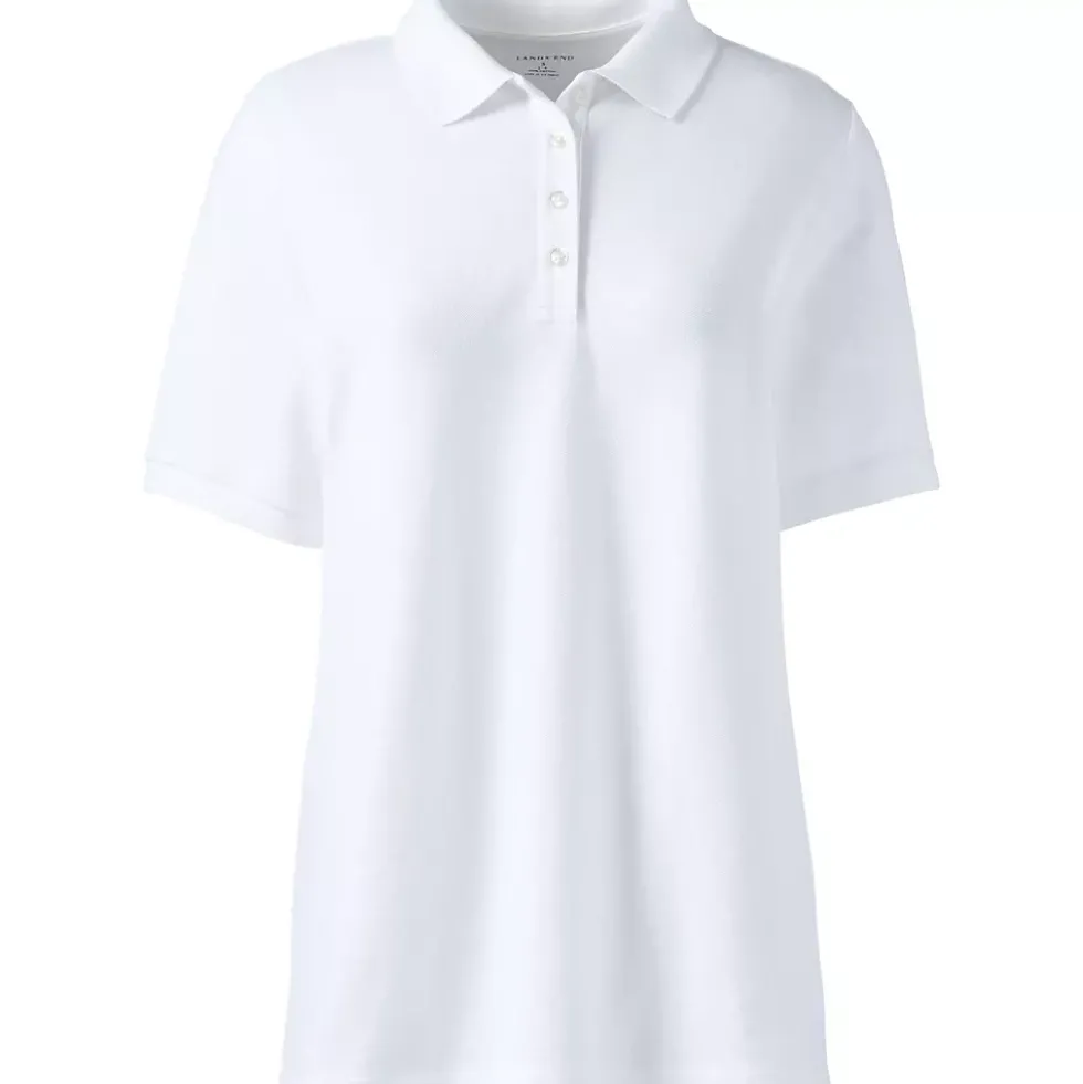 Women's Banded Short Sleeve Mesh Polo