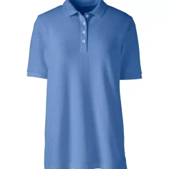 Women's Banded Short Sleeve Mesh Polo