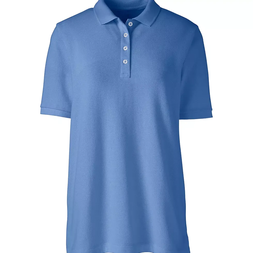 Women's Banded Short Sleeve Mesh Polo