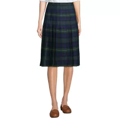 Women's Below The Knee Plaid Pleated Skirt