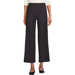 Women's Bi Stretch High Rise Pintuck Wide Leg Crop Pants