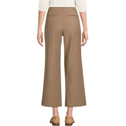 Women's Bi Stretch High Rise Pintuck Wide Leg Crop Pants
