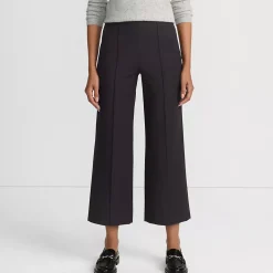 Women's Bi Stretch High Rise Pintuck Wide Leg Crop Pants