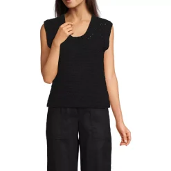 Women's Blend Texture U Neck Vest Sweater