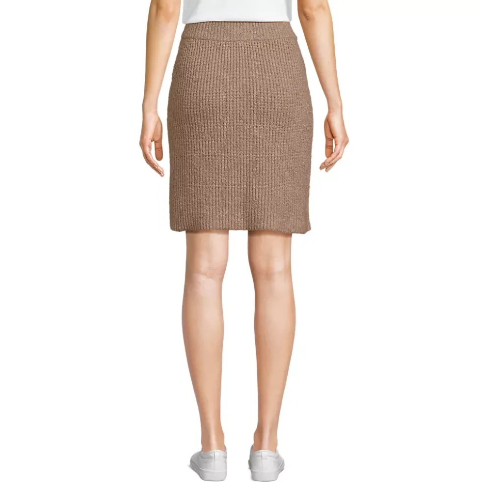 Women's Boucle Shaker Above the Knee Sweater Skirt