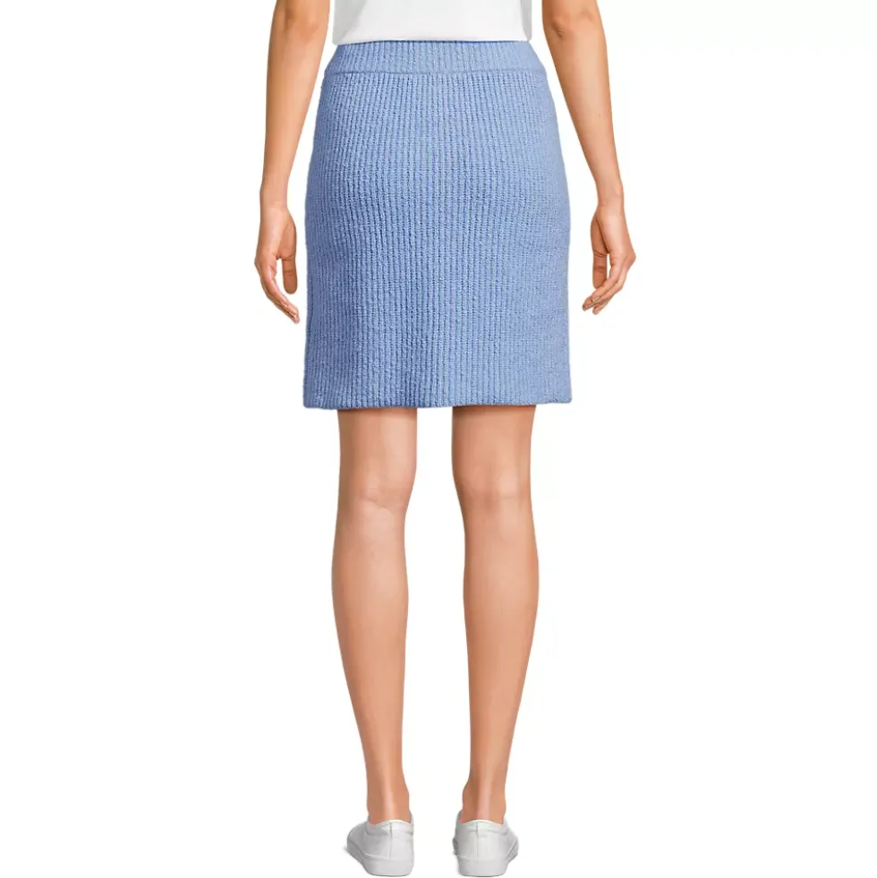 Women's Boucle Shaker Above the Knee Sweater Skirt