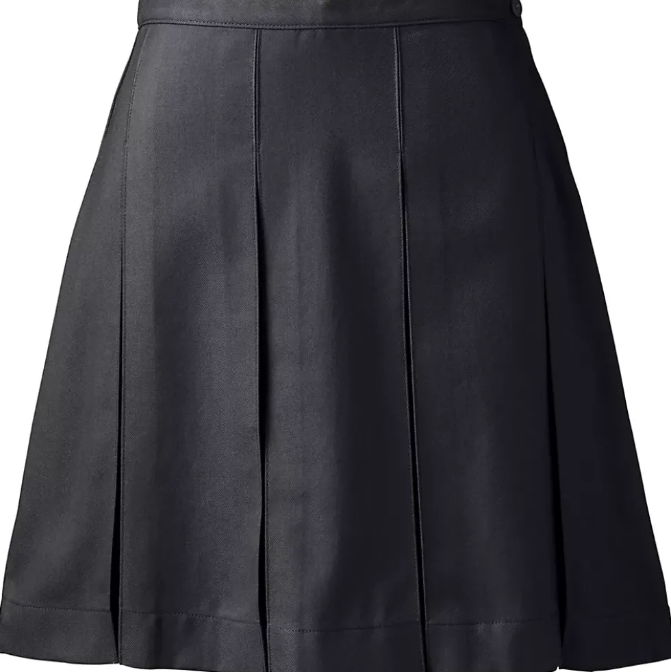 Women's Box Pleat Skirt Above the Knee