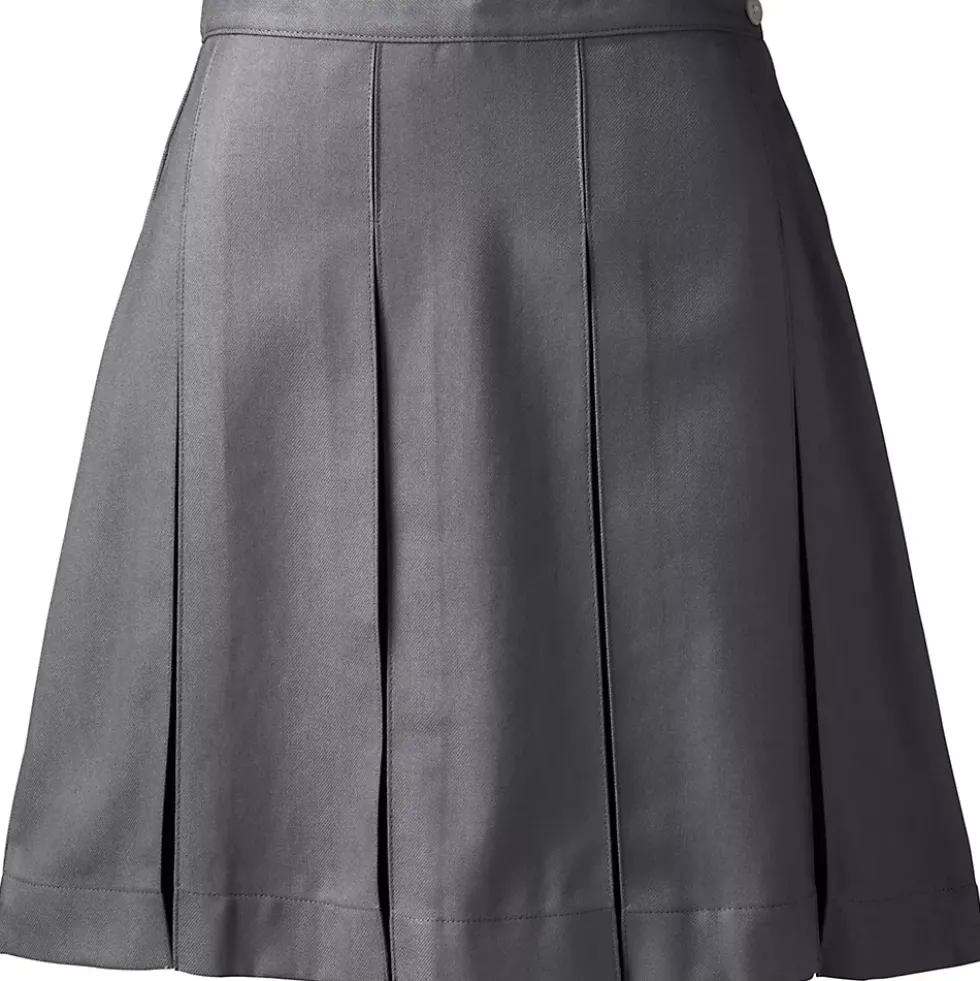 Women's Box Pleat Skirt Above the Knee