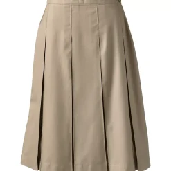Women's Box Pleat Skirt Below the Knee