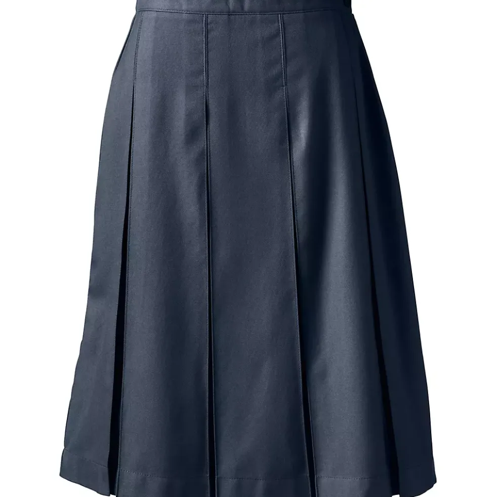 Women's Box Pleat Skirt Below the Knee