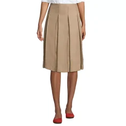 Women's Box Pleat Skirt Below the Knee