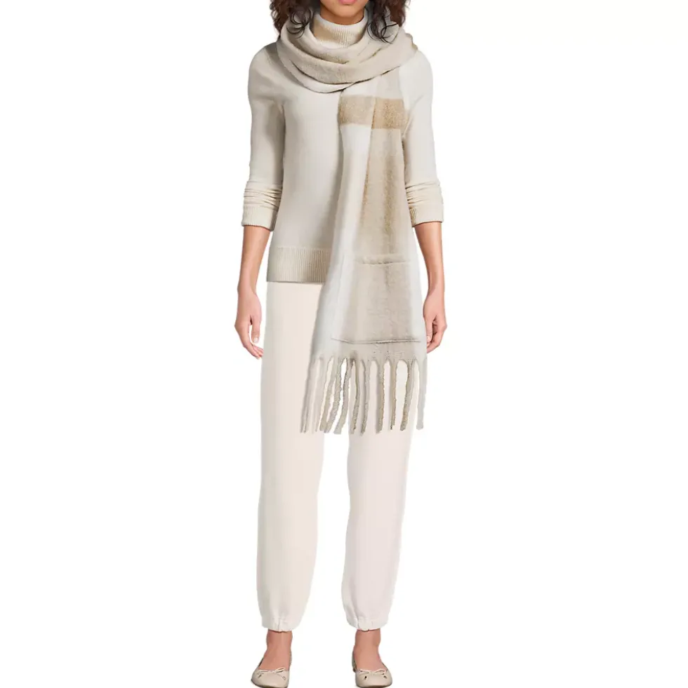 Women's Brushed Blanket Fringe Scarf