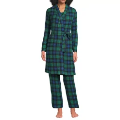Women's Brushed Cozy Waffle Jersey 3 Piece Pajama Set - Tank Top Pant and Robe