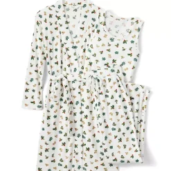 Women's Brushed Cozy Waffle Jersey 3 Piece Pajama Set - Tank Top Pant and Robe