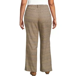 Women's Brushed Flannel High Rise Pleated Wide Leg Pants