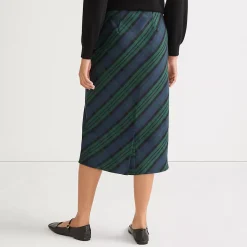 Women's Brushed Flannel Midi Column Skirt