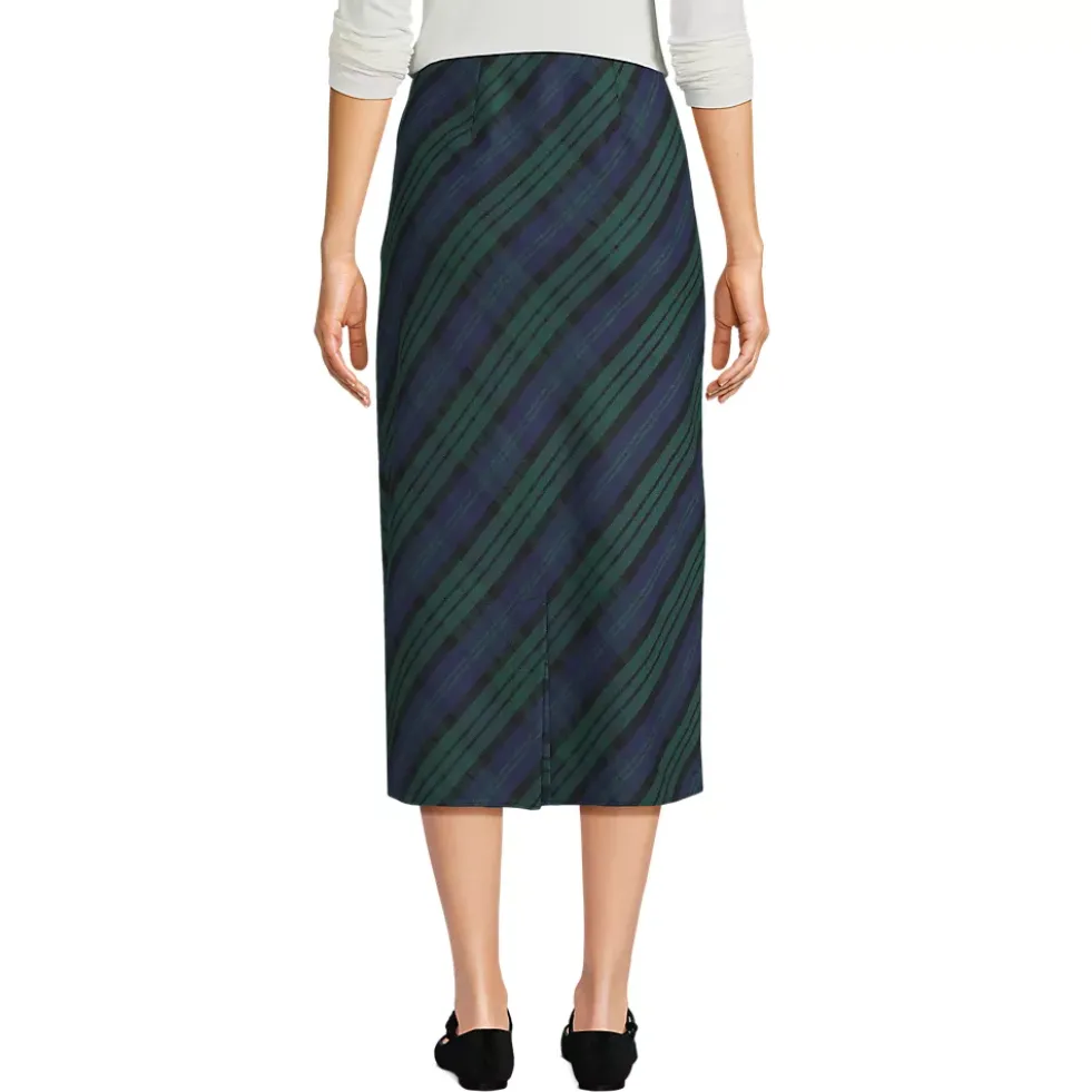 Women's Brushed Flannel Midi Column Skirt