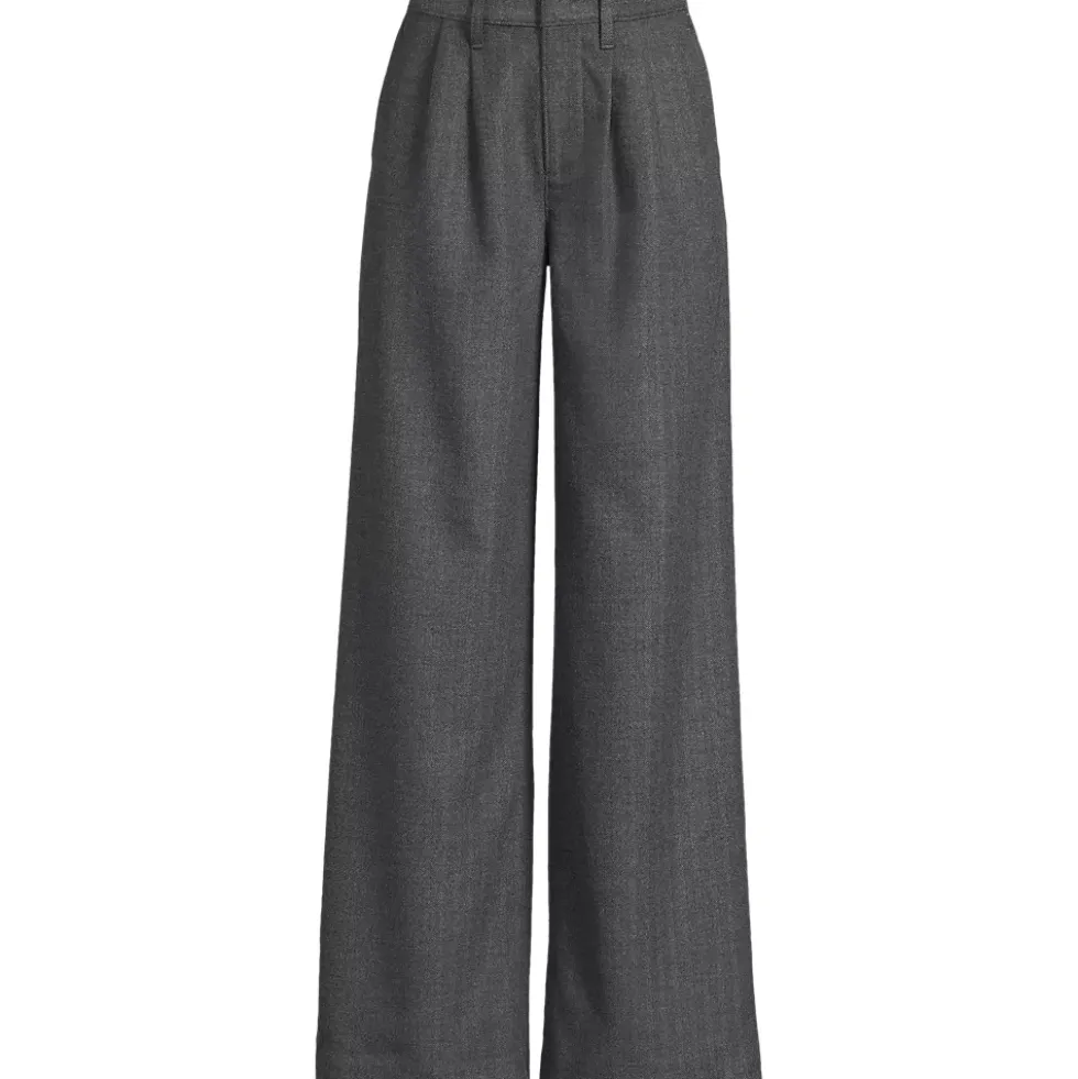 Women's Brushed Flannel Mid Rise Wide Leg Trousers