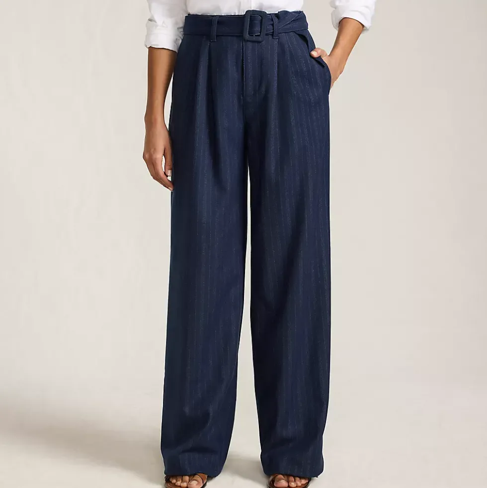Women's Brushed Flannel Mid Rise Wide Leg Trousers