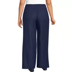 Women's Brushed Flannel Mid Rise Wide Leg Trousers
