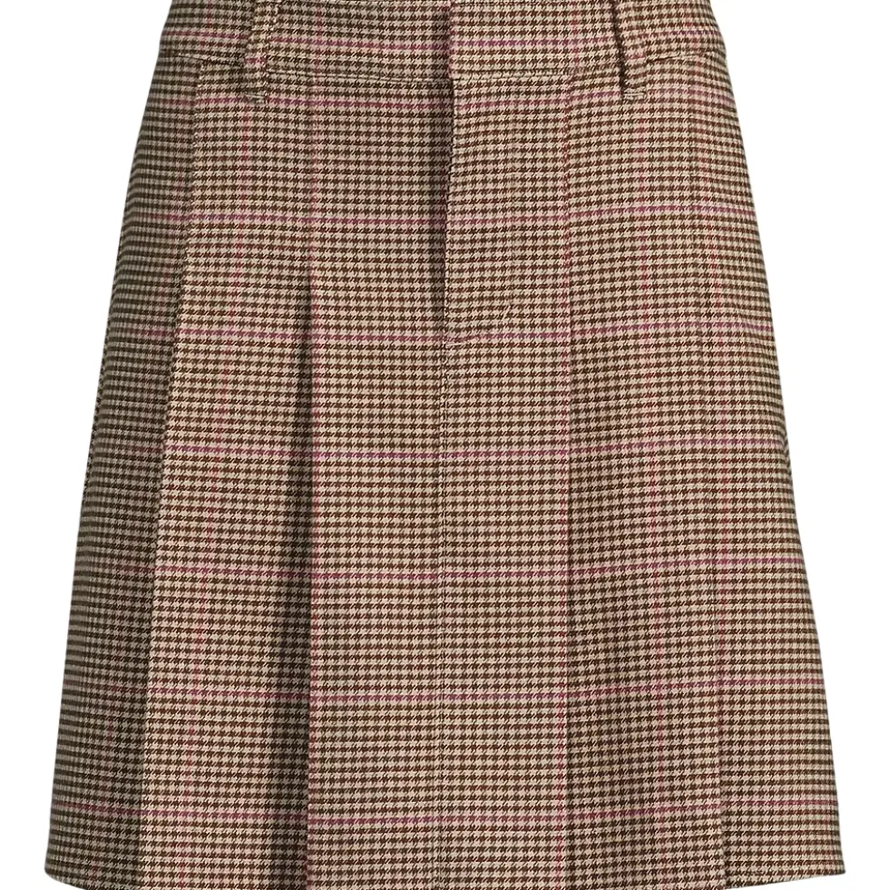 Women's Brushed Flannel Pleated Mini Skirt