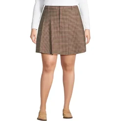 Women's Brushed Flannel Pleated Mini Skirt